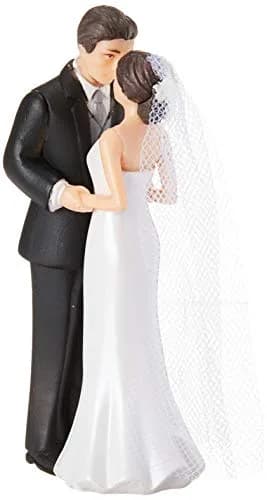 Amscan Elegant Bride & Groom Wedding Cake Topper 4.5" | Reusable Plastic for Engagement Parties & Bridal Showers thumbnail 2