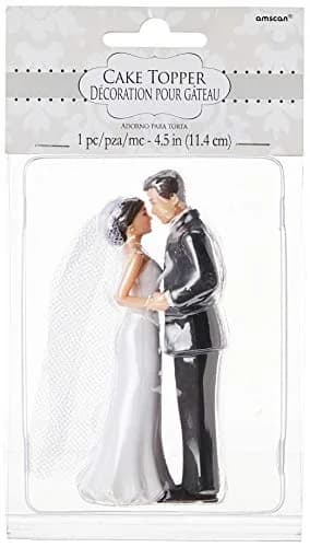 Amscan Elegant Bride & Groom Wedding Cake Topper 4.5" | Reusable Plastic for Engagement Parties & Bridal Showers thumbnail 3