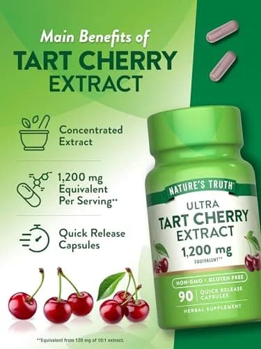 Nature's Truth Tart Cherry Extract Capsules | 90 Count | Herbal Supplement for Sleep & Antioxidants thumbnail 5