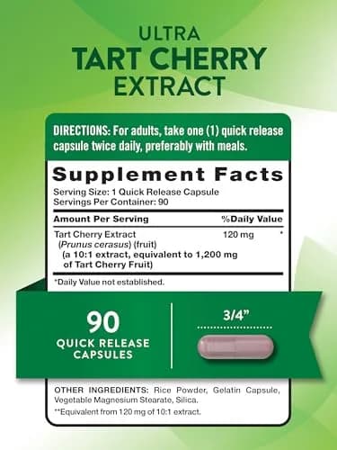 Nature's Truth Tart Cherry Extract Capsules | 90 Count | Herbal Supplement for Sleep & Antioxidants thumbnail 2
