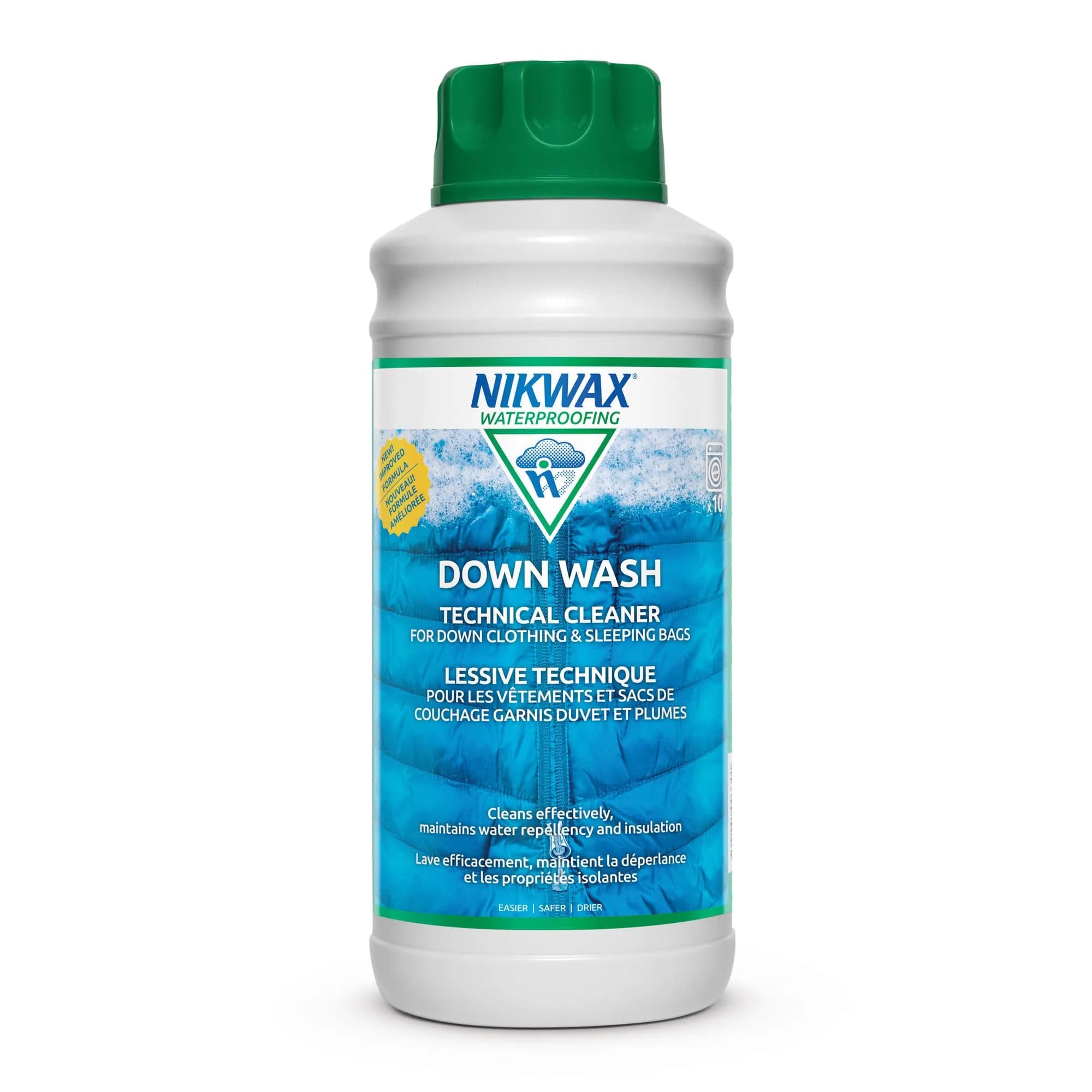 Nikwax Down Wash Detergent 1L (33.8 Fl Oz) | Restores Loft & Water Repellency for Down Gear - main product image