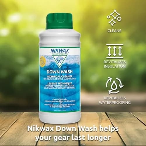 Nikwax Down Wash Detergent 1L (33.8 Fl Oz) | Restores Loft & Water Repellency for Down Gear thumbnail 3