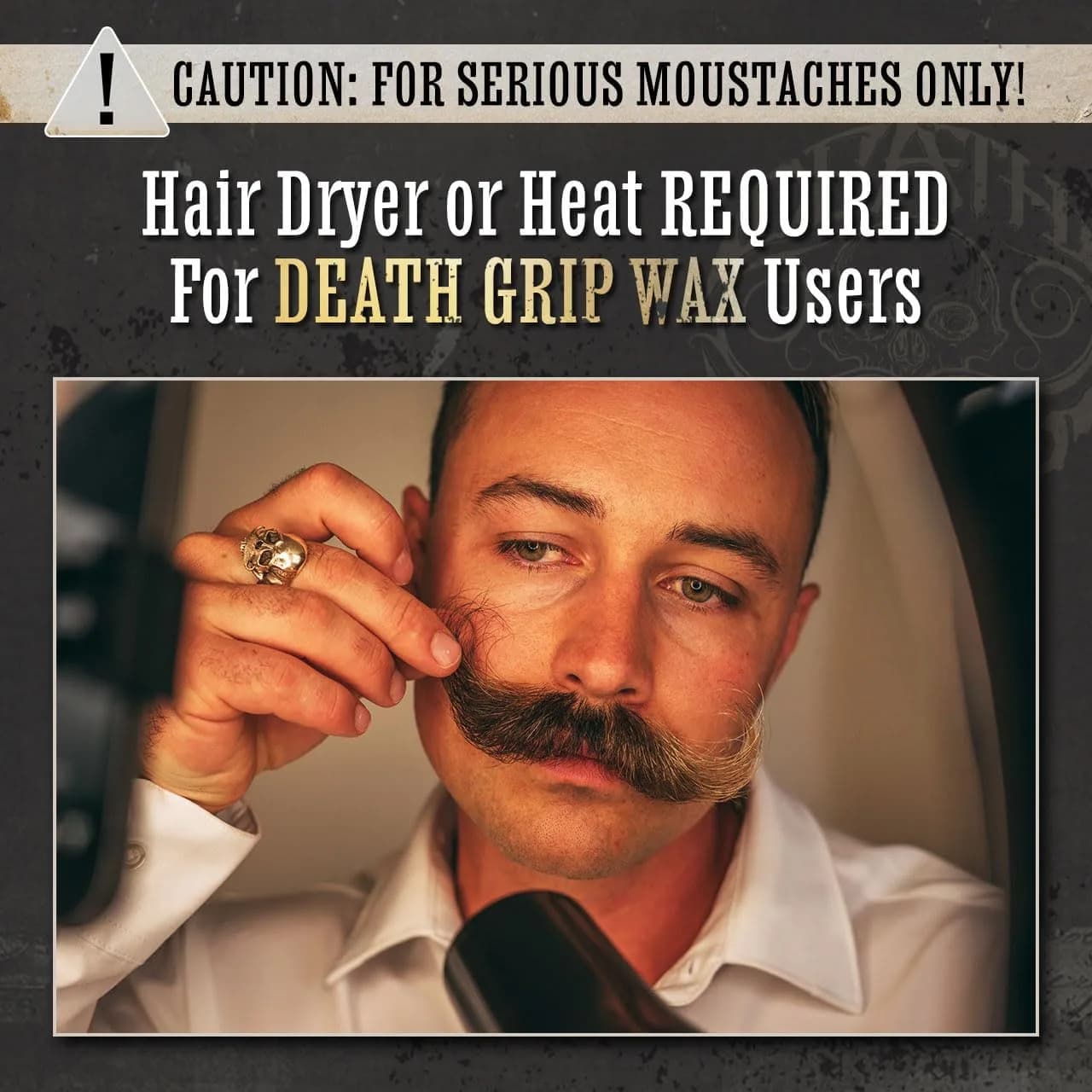 THE VINTAGE GROOMING CO. Mustache Wax Death Grip Extra Strong Hold 28.35 g (1 oz) | Holds 8+ Hours in Hot Weather - view 5