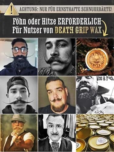 THE VINTAGE GROOMING CO. Mustache Wax Death Grip Extra Strong Hold 28.35 g (1 oz) | Holds 8+ Hours in Hot Weather thumbnail 6