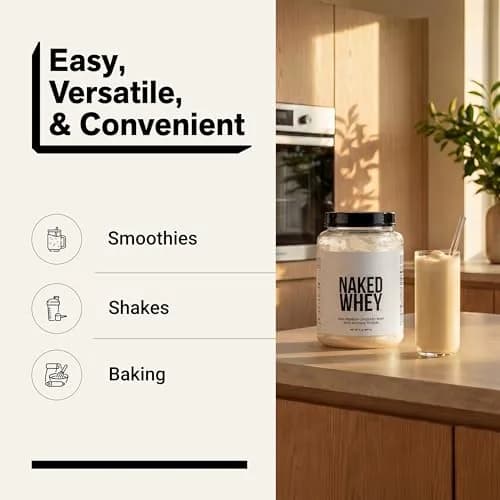 NAKED Whey Protein Powder 2 lb (907 g) | NSF Certified Grass-Fed Unflavored Protein thumbnail 7