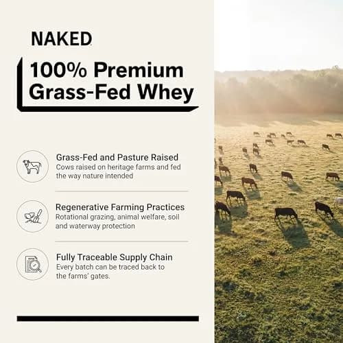 NAKED Strawberry Whey Protein Powder 2.27kg (5 lb) | All Natural Grass Fed Whey Protein Aid Muscle Growth & Recovery - view 2