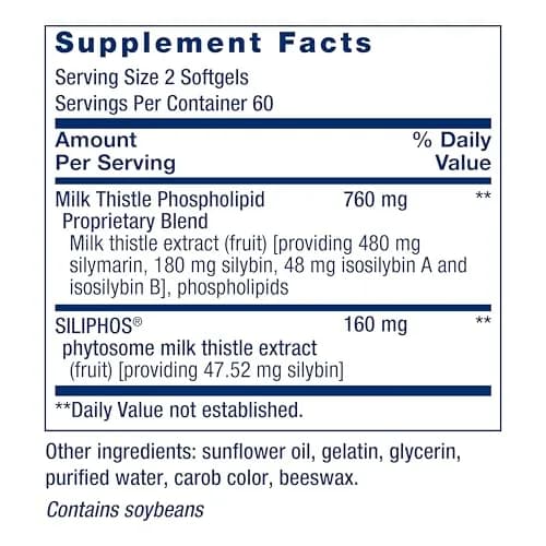 Life Extension Advanced Milk Thistle Softgels 120 Count (2-Month Supply) | Supports Liver Function & Detoxification thumbnail 2