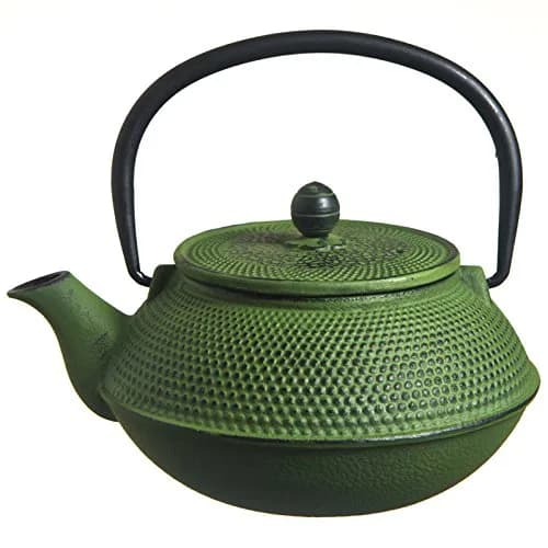 M.V. Trading Cast Iron Teapot 21-Ounce | Elegant Green Hobnail Design, Keeps Tea Hot thumbnail 1