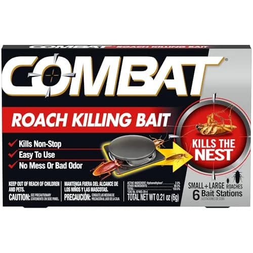 Combat Roach Killing Baits Small & Large Roaches 6 Count | Kills Nest with Hydramethylnon thumbnail 1