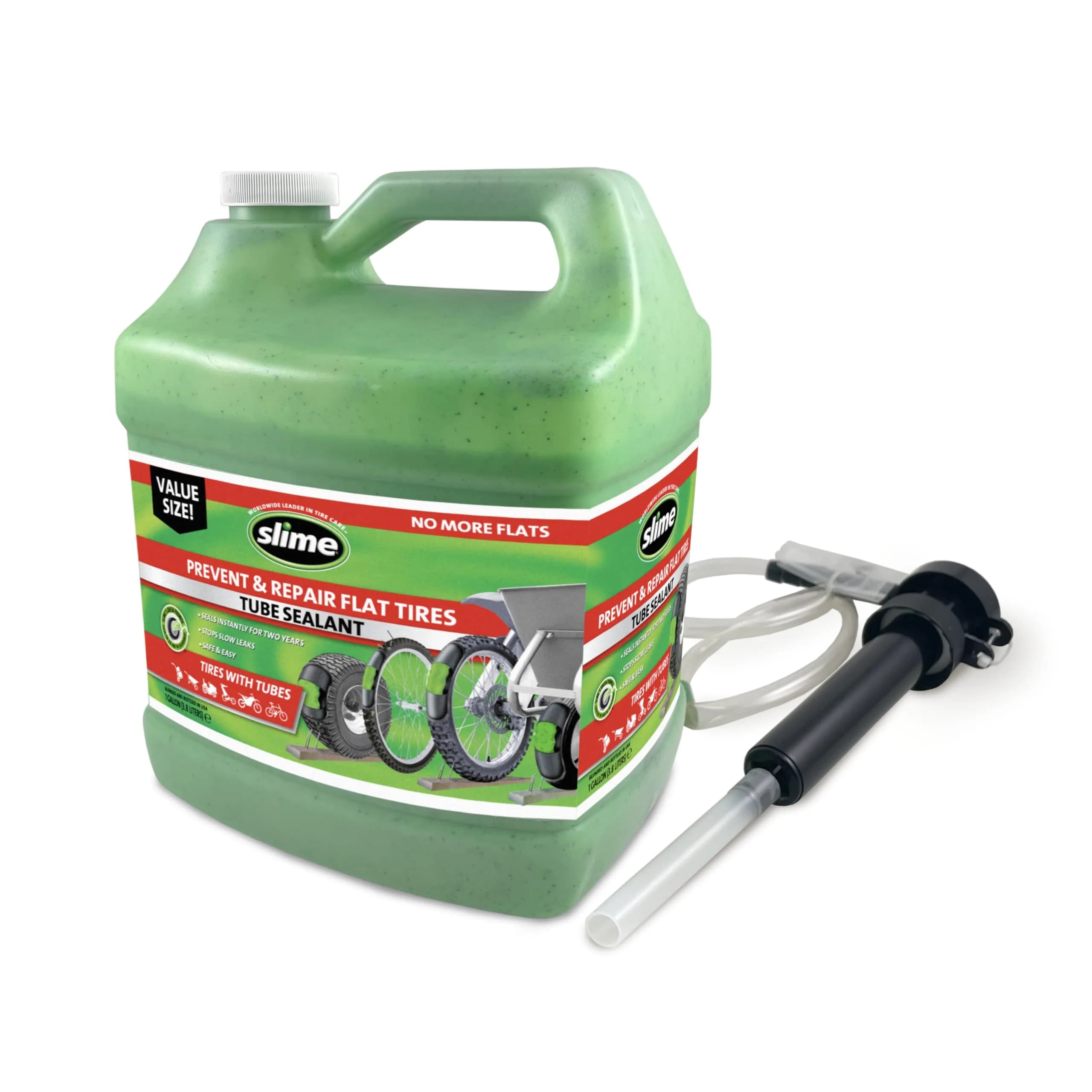 Slime Tube Sealant 8oz (237ml) 6-Pack | Seals Punctures Up to 3mm Instantly — Green