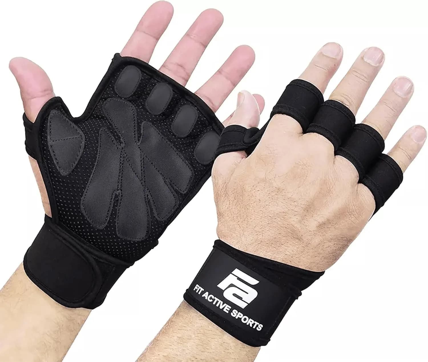 Fit Active Sports Gym Workout Gloves for Men Women Weight Lifting | Large - main product image