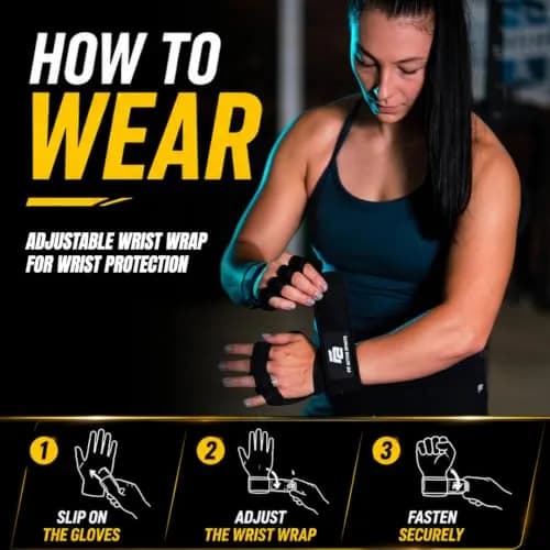 Fit Active Sports Gym Workout Gloves for Men Women Weight Lifting | Large thumbnail 8