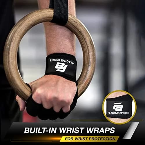 Fit Active Sports Gym Workout Gloves for Men Women Weight Lifting, Small | Ambidextrous Neoprene with Built-In Wrist Wraps thumbnail 9