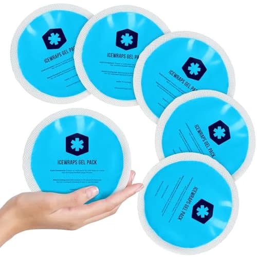 ICEWRAPS 4 inches Round Reusable Ice Packs with Cloth Backing | Soft & Flexible Cold Therapy for Pain Relief thumbnail 1