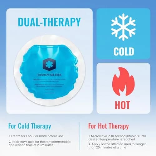 ICEWRAPS 4 inches Round Reusable Ice Packs with Cloth Backing | Soft & Flexible Cold Therapy for Pain Relief thumbnail 4
