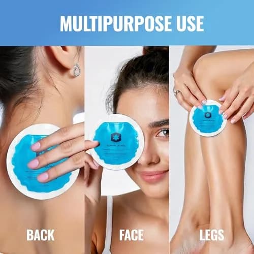 ICEWRAPS 4 inches Round Reusable Ice Packs with Cloth Backing | Soft & Flexible Cold Therapy for Pain Relief thumbnail 6