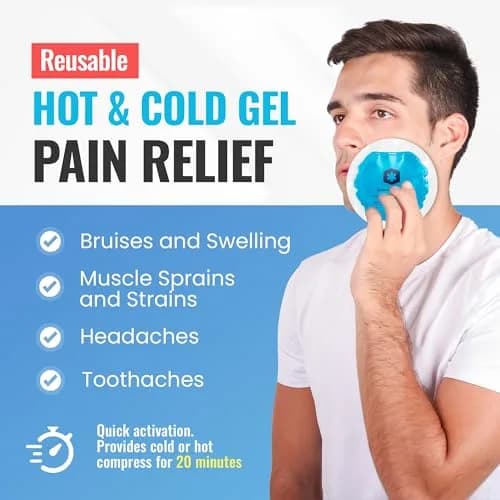 ICEWRAPS 4 inches Round Reusable Ice Packs with Cloth Backing | Soft & Flexible Cold Therapy for Pain Relief thumbnail 2