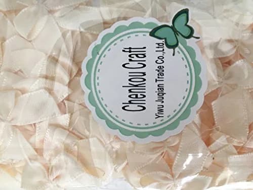 Chenkou Craft Mini Satin Ribbon Bows 25X20mm Beige | DIY Craft Flowers & Bows thumbnail 1
