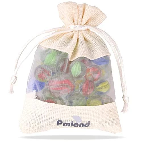 PMLAND 40 Pcs Cats Eyes Glass Marbles Assorted Colors | Durable Glass Marbles for Kids & Family thumbnail 1