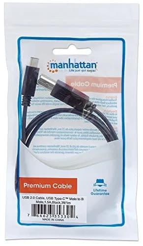 MANHATTAN USB C Device Cable Type-C to USB-B 1m | 480 Mbps Data & 3A Power thumbnail 6