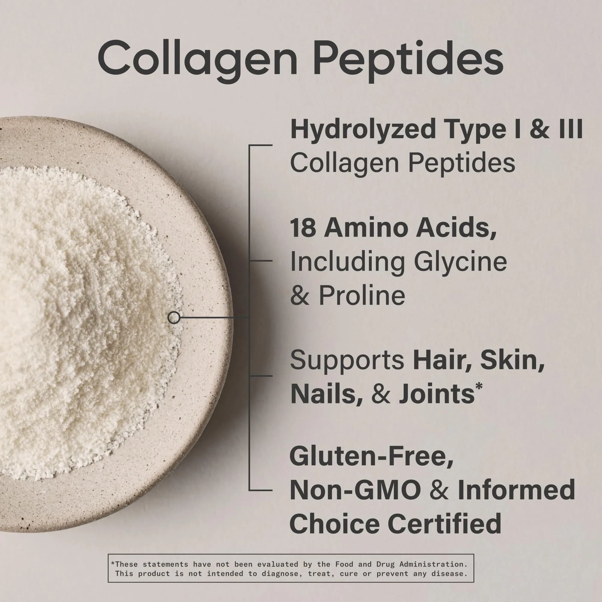 Sports Research Unflavored Collagen Peptides Protein Powder, 1lb | High Protein Nutritional Supplement for Wellness - view 4