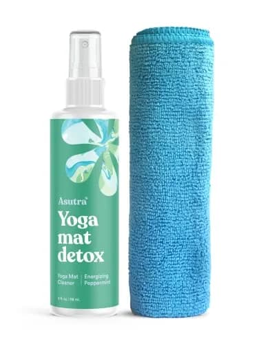 ASUTRA Yoga Mat Cleaner Spray Energizing Peppermint 118ml (4 fl oz) | Essential Oil Aromatherapy for Fitness Gear thumbnail 1