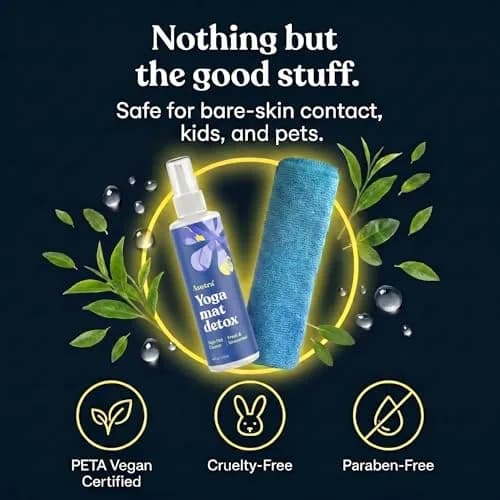 ASUTRA Yoga Mat Cleaner Spray Fresh & Unscented 118ml (4 fl oz) | Water-Based Formula for All Mats & Props thumbnail 3