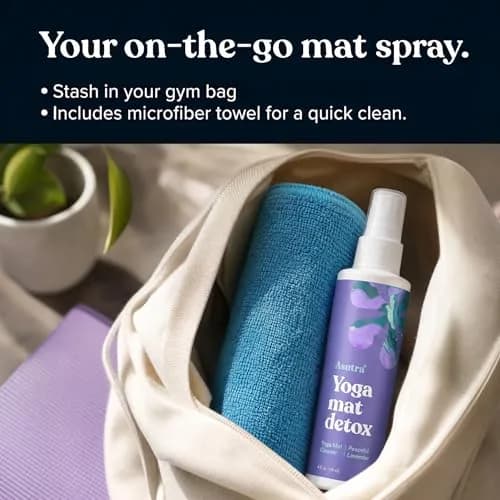 ASUTRA Organic Yoga Mat Cleaner Spray 4 fl oz | No Residue, Essential Oils, Deep-Cleansing thumbnail 5