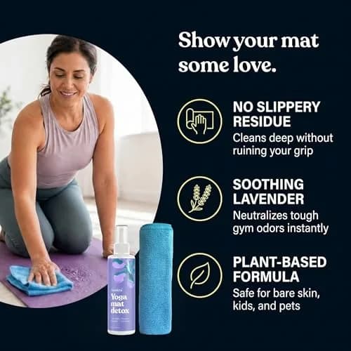 ASUTRA Organic Yoga Mat Cleaner Spray 4 fl oz | No Residue, Essential Oils, Deep-Cleansing thumbnail 2