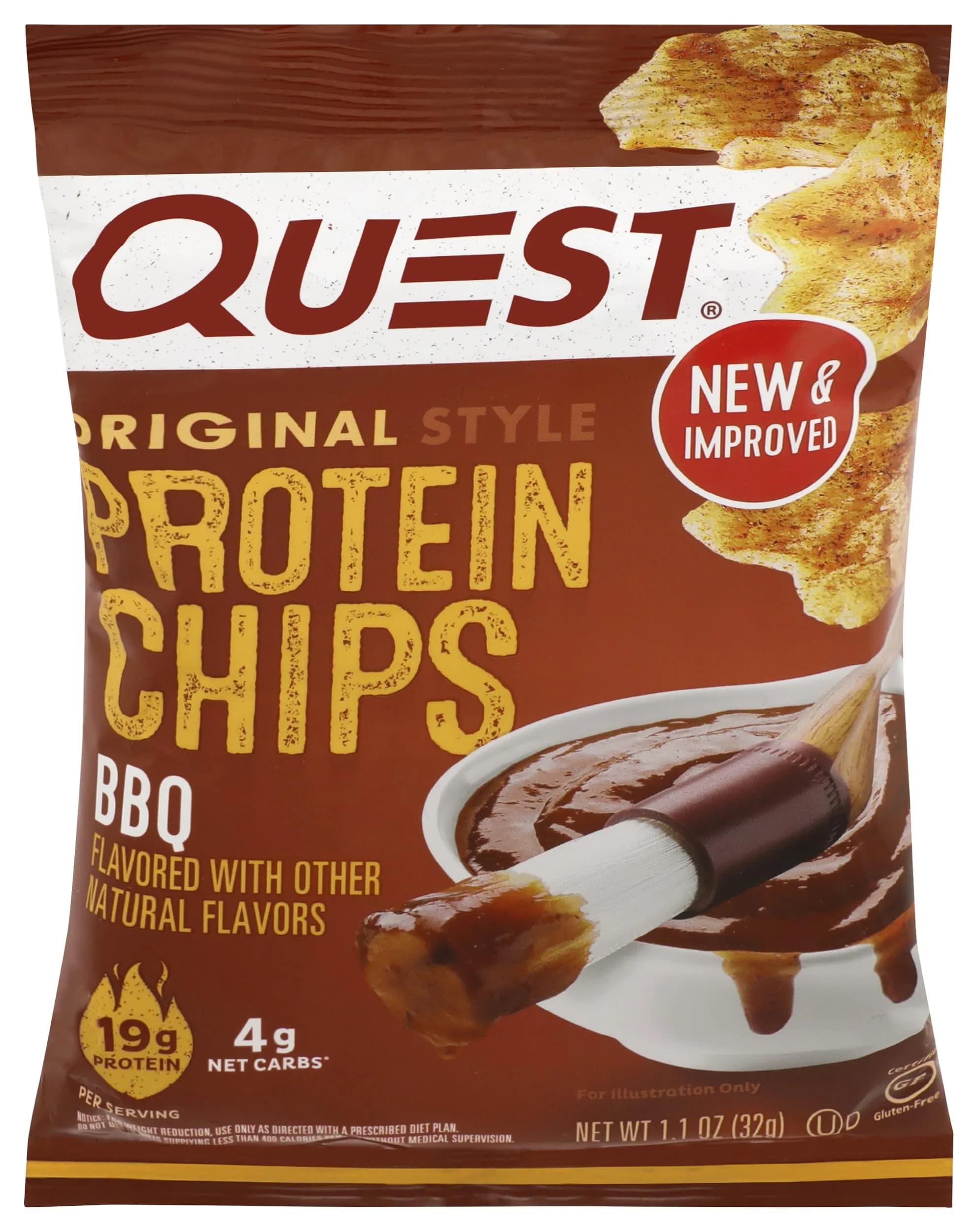Quest High Protein BBQ Chips (1.2oz / 34g) | 22g Protein Snack - main product image