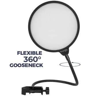 Enabled Microphone Pop Filter 6" with Clamp | Dual Nylon Layers for Clear Recording thumbnail 6