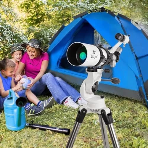 Gskyer Telescope 80mm AZ Space Astronomical Refractor for Kids | 400mm Focal Length, 80mm Aperture, AZ Mount, 3X Barlow, Phone & Remote thumbnail 5