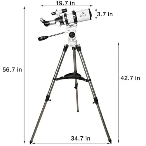 Gskyer Telescope 80mm AZ Space Astronomical Refractor for Kids | 400mm Focal Length, 80mm Aperture, AZ Mount, 3X Barlow, Phone & Remote thumbnail 7