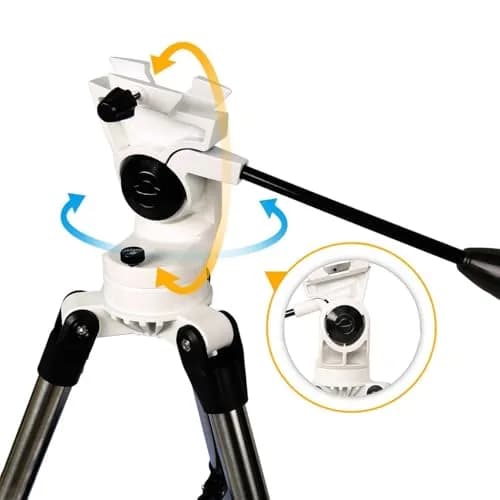 Gskyer Telescope 80mm AZ Space Astronomical Refractor for Kids | 400mm Focal Length, 80mm Aperture, AZ Mount, 3X Barlow, Phone & Remote thumbnail 3