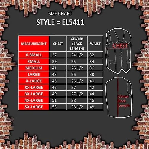 EVENT LEATHER EL5411 Men's Black Classic Side Lace Motorcycle Leather Jacket-MD | Durable Genuine Leather, Classic Motorcycle Style thumbnail 5