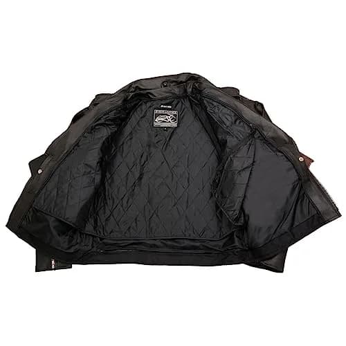 EVENT LEATHER EL5411 Men's Black Classic Side Lace Motorcycle Leather Jacket-MD | Durable Genuine Leather, Classic Motorcycle Style thumbnail 8