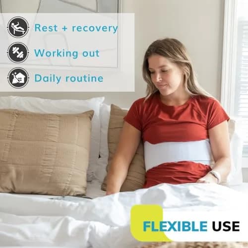 BraceAbility Rib Injury Binder Belt - Universal Brace for Women, Broken, Fractured, or Cracked Ribs, Cage Compression Wrap for Bruised Support, Sternum Injury Recovery (Fits 91.44cm-147.32cm) thumbnail 3
