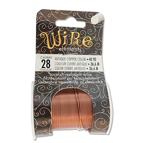 The Beadsmith Copper Jewelry Wire 28 Gauge Antique Copper 36.58m (40 Yd) | Tarnish-Resistant & Lead-Free thumbnail 6
