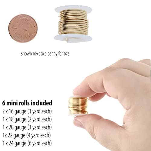 The Beadsmith Craft Wire Assortment Gold Color 16-24 Gauge | Tarnish-Resistant Copper Wire for Jewelry Making thumbnail 3