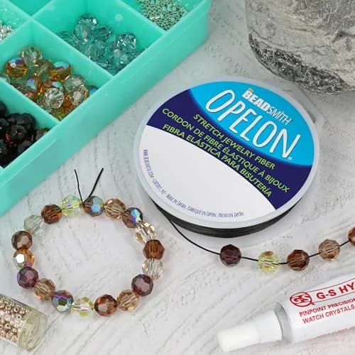 The Beadsmith Opelon Stretch Cord | 0.7 mm Flat Fibrous Jewelry String for Beading & Jewelry Making thumbnail 2