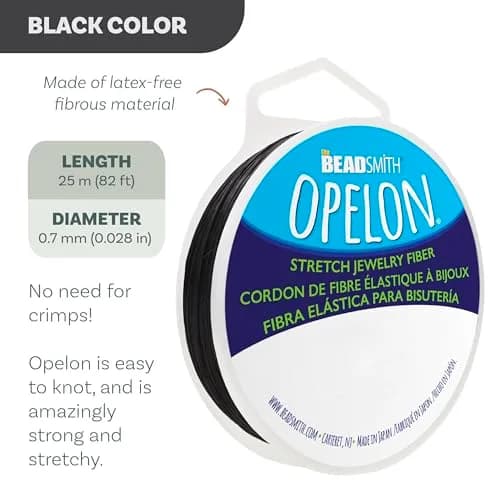 The Beadsmith Opelon Stretch Cord | 0.7 mm Flat Fibrous Jewelry String for Beading & Jewelry Making thumbnail 3