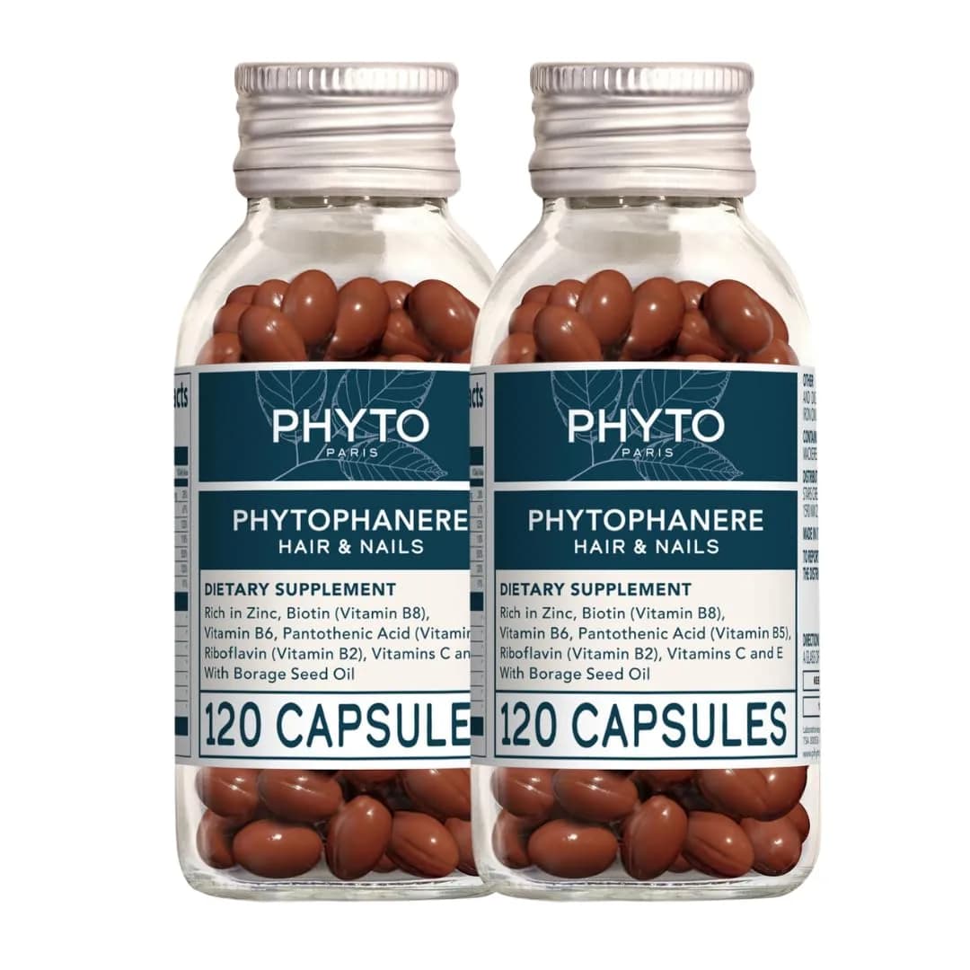 PHYTO Phytophanère Hair Growth Supplement - Biotin, Omega 3 & 6, Vitamins B & C for Thicker Hair & Stronger Nails - 240 Capsules, 4-Month Supply | Supports Healthy Hair & Nails — Orange