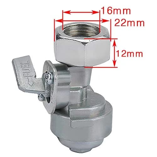 Savior Generator Petcock Gas Fuel Tank Shut Off Valve | Compatible with Champion Generac 16mm Thread thumbnail 3