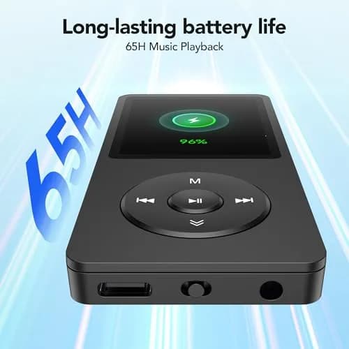AGPTEK A02S MP3 Player 16GB Black | 70-Hour Playback Lossless Sound thumbnail 4