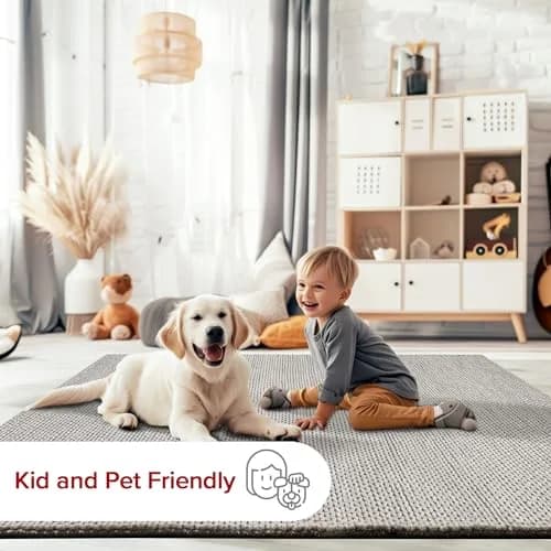 nuLOOM Penelope Light Grey Solid Hand Woven Wool Area Rug, 5' x 8' | Cozy & Durable (70-120 chars) thumbnail 4
