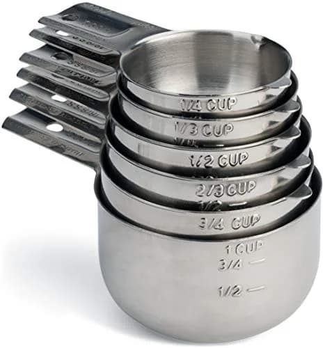 Hudson Essentials Stainless Steel Measuring Cups Set (6 Piece Set) | Durable, Dishwasher Safe, Nesting Design thumbnail 1