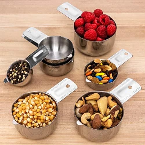 Hudson Essentials Stainless Steel Measuring Cups Set (6 Piece Set) | Durable, Dishwasher Safe, Nesting Design thumbnail 7