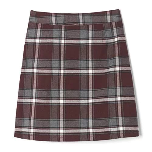 French Toast Girls' Adjustable Waist Plaid 2-Tab Scooter, Burgundy Plaid, Size 6 | Active Girl's School Skirt with Built-in Shorts thumbnail 5