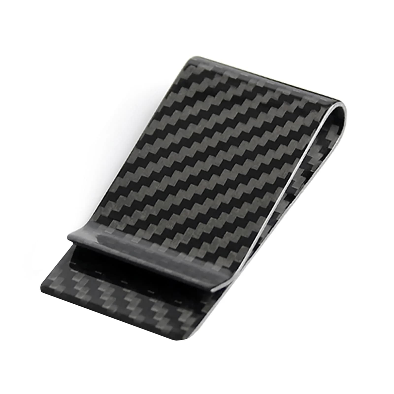 CL CARBONLIFE Carbon Fiber Money Clip Wallet 7cm x 3.8cm (2.8"x1.5") | RFID Blocking Slim Card Holder - main product image