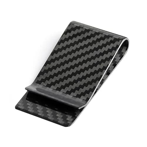 CL CARBONLIFE Carbon Fiber Money Clip Wallet 7cm x 3.8cm (2.8"x1.5") | RFID Blocking Slim Card Holder thumbnail 1